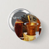 Brass Mortar en Pestle Ronde Button 5,7 Cm (Voorkant /achterkant)