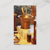 Brass Mortar en Pestle Visitekaartje (Achterkant)