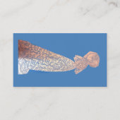 Brass rubbing middeleeuwse dame visitekaartje (Voorkant)