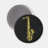 Brass Sax Magneet (Voorkant / Achterkant)