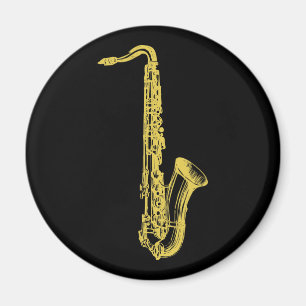 Brass Sax Magneet