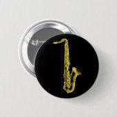 Brass Sax Ronde Button 5,7 Cm (Voorkant /achterkant)