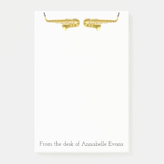 Brass Saxophones personaliseren Post-it® Notes (Voorkant)