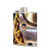 Brass Steampunk Gears Flask Groomsmen Gift Heupfles (Links)