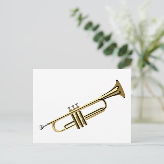Brass Trumpet Briefkaart (Staand voorkant)