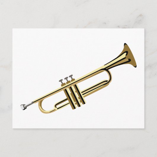 Brass Trumpet Briefkaart (Voorkant)