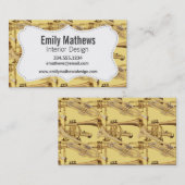 Brass Trumpet Patroon Visitekaartje (Voorkant / Achterkant)