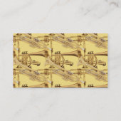 Brass Trumpet Patroon Visitekaartje (Achterkant)