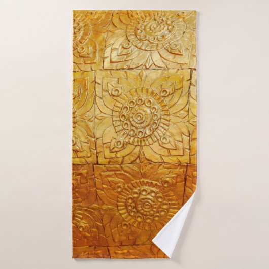 Brass vierkant met patternatief, kunst, grafisch d badhanddoek (Badhanddoek)