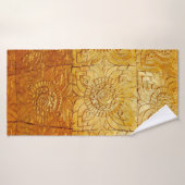 Brass vierkant met patternatief, kunst, grafisch d badhanddoek (Badhanddoek)