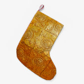 Brass vierkant met patternatief, kunst, grafisch d kleine kerstsok (Voorkant (Hangend))