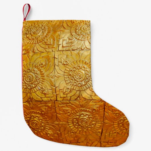 Brass vierkant met patternatief, kunst, grafisch d kleine kerstsok (Voorkant)