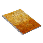 Brass vierkant met patternatief, kunst, grafisch d notitieboek (Rechterzijde)