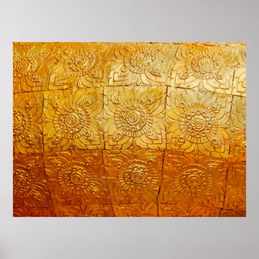 Brass vierkant met patternatief, kunst, grafisch d poster (Voorkant)