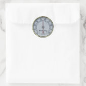 Brass Vochtigheidsmeter Ronde Sticker (Tas)
