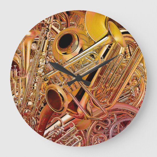 Brass Wall clock Grote Klok (Voorkant)