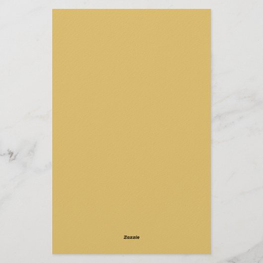 Brass Yellow Minimalist Plain Modern Aesthetic Briefpapier (Achterkant)