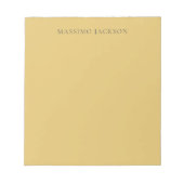 Brass Yellow Minimalist Plain Modern Aesthetic Notitieblok (Voorkant)