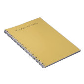 Brass Yellow Minimalist Plain Modern Aesthetic Notitieboek (Rechterzijde)
