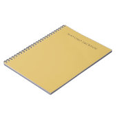 Brass Yellow Minimalist Plain Modern Aesthetic Notitieboek (Linkerzijde)