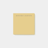 Brass Yellow Minimalist Plain Modern Aesthetic Post-it® Notes (Voorkant)