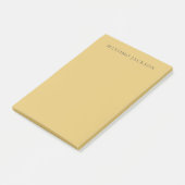 Brass Yellow Minimalist Plain Modern Aesthetic Post-it® Notes (Schuin)