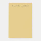 Brass Yellow Minimalist Plain Modern Aesthetic Post-it® Notes (Voorkant)