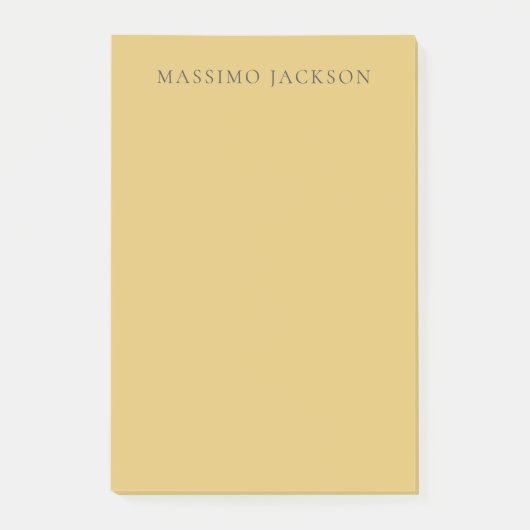 Brass Yellow Minimalist Plain Modern Aesthetic Post-it® Notes (Voorkant)