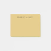 Brass Yellow Minimalist Plain Modern Aesthetic Post-it® Notes (Voorkant)