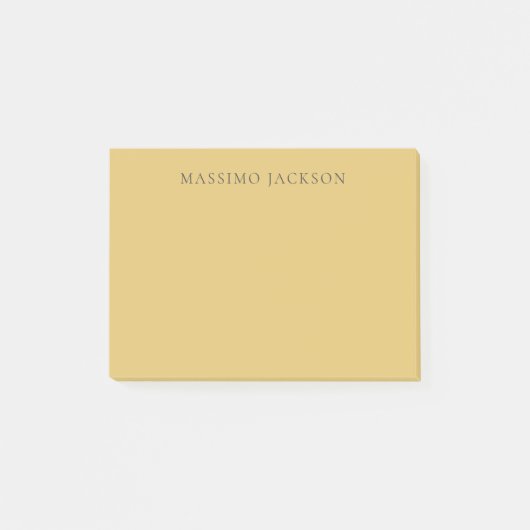 Brass Yellow Minimalist Plain Modern Aesthetic Post-it® Notes (Voorkant)