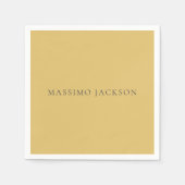 Brass Yellow Minimalist Plain Modern Aesthetic Servet (Voorkant)