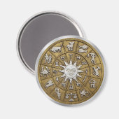 Brass Zodiac Wheel Magneet (Voorkant / Achterkant)