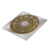 Brass Zodiac Wheel Tegeltje (Zijkant)