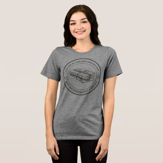 Brassbright Pers met Steampunk-logica Tri-Blend Shirt (Voorkant volledig)