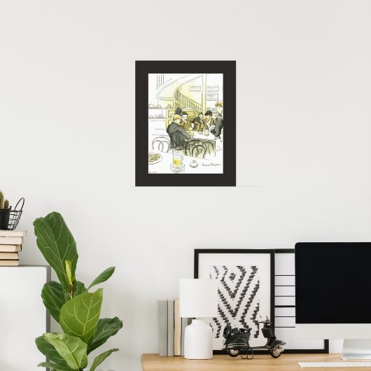 Brasserie Allemande ~ German Brewery ~ Pierre Vida Poster (Thuiskantoor)