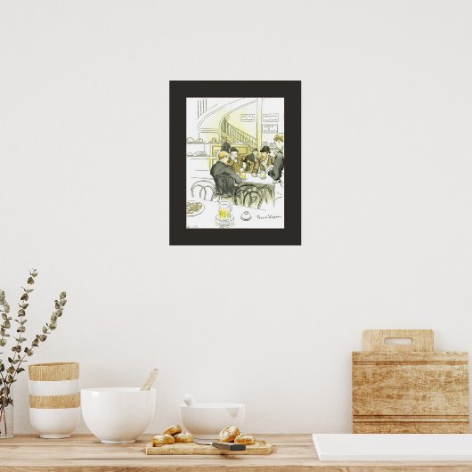 Brasserie Allemande ~ German Brewery ~ Pierre Vida Poster (Keuken)