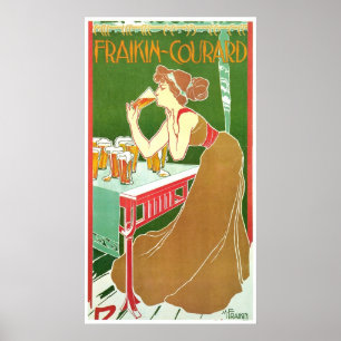 Brasserie Fraikin Courard 1900 ~ Vintage AG Poster