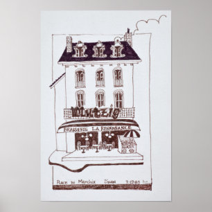 Brasserie La Renaissance   Plaats van Marche, Dina Poster