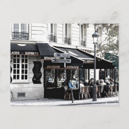 BRASSERIE STRAAT WINKEL COFFEE SHOP POSTCROSSING BRIEFKAART