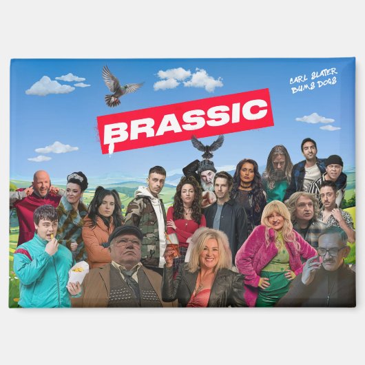 Brassic Rectangle Koelkastmagneet Magneet (Voorkant)