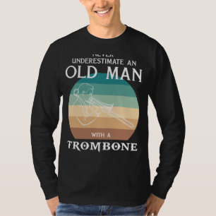 Brassy Humor en Musical Mojo: Old Mans Trombone T T-shirt