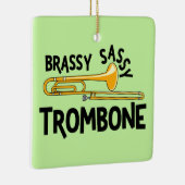 Brassy Sassy Trombone Keramisch Ornament (Rechts)