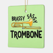 Brassy Sassy Trombone Keramisch Ornament (Links)