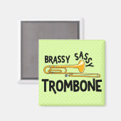 Brassy Sassy Trombone Magneet (Voorkant / Achterkant)