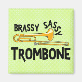 Brassy Sassy Trombone Magneet (Voorkant)