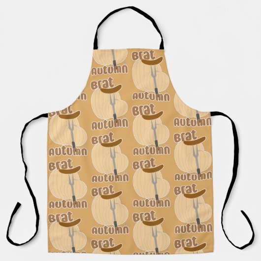 Brat Autumn Funny Trending Fun Foodie Pattern Schort (Voorkant)