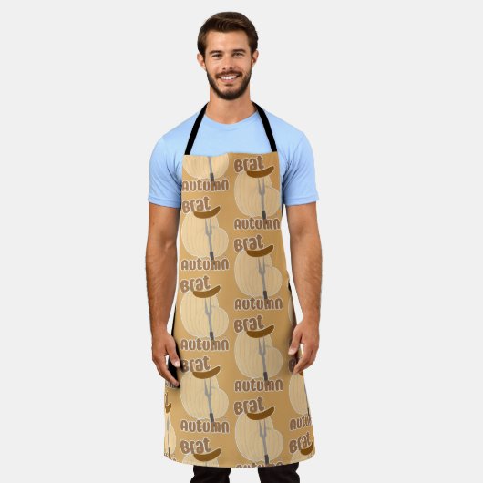 Brat Autumn Funny Trending Fun Foodie Pattern Schort (Gedragen)