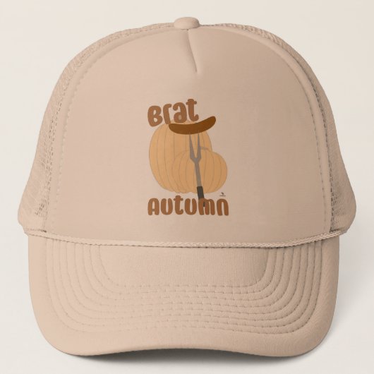 Brat Autumn Funny Trending Humor Leuke Slogan Trucker Pet (Voorkant)