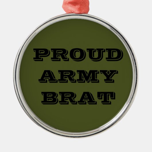 Brat bij het ornament Proud Army (Voorkant)