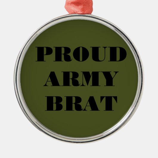 Brat bij het ornament Proud Army (Voorkant)